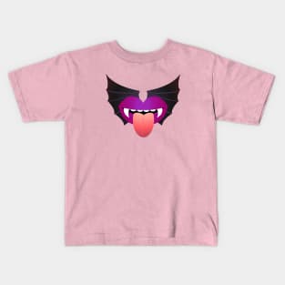 A Vampire's Kiss - Purple Kids T-Shirt